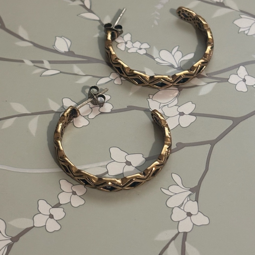 Barse bronze hoop earrings